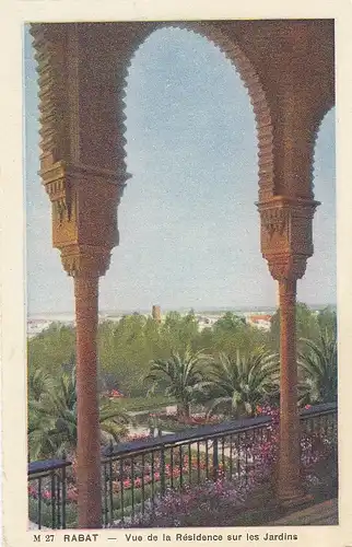 Marokko, Rabat, Vue de la Rèsidence sur les Jardins ngl E4016