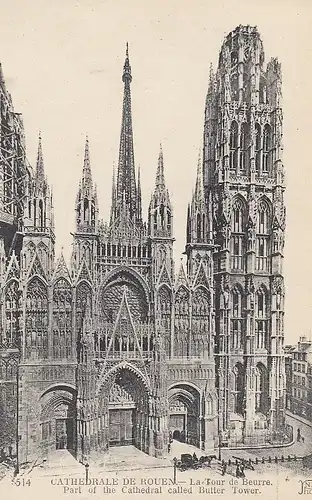 Rouen (Seine-Maritime) La Cathédrale, La Tour de Beurre ngl E2501