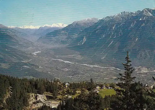 Des environs de Montana-Crans, vue sur la Plaine du Rhône gl1974 E2528