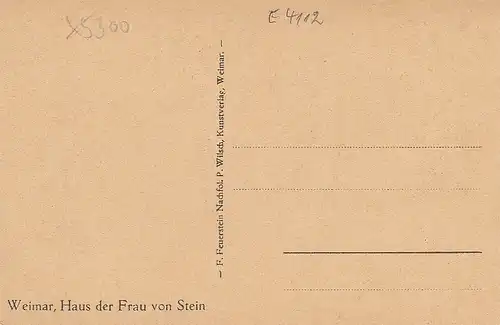 Weimar, Haus der Frau von Stein ngl E4112