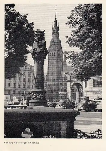 Hamburg, Alsteranlagen mit Rathaus ngl E4139