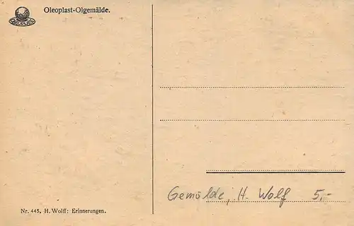 H. WOLF Erinnerungen Nach Gemälde ngl 161.448