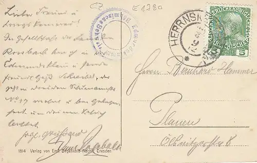 Sächs.-Böhmische Scheiz, Wilde Klamm gl1912? E1780