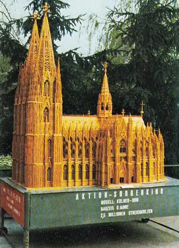 Köln Dom 1:75 aus 2,5 Mio.Streichhölzern ngl E2566