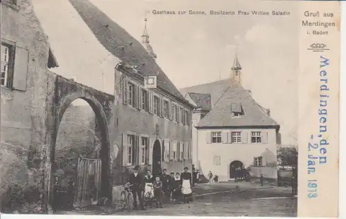 Merdingen in Baden Gasthaus zur Sonne gl1913 227.168