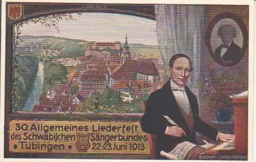 Tübingen - Sängerbund 30. Liederfest 1913, Ganzsache ngl 225.351