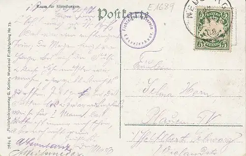 Gruss aus dem Fichtelgebirge - Kössein glum 1910? E1689