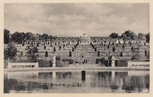 Potsdam Schloß Sanssouci mit Terrassen gl1956 E1579