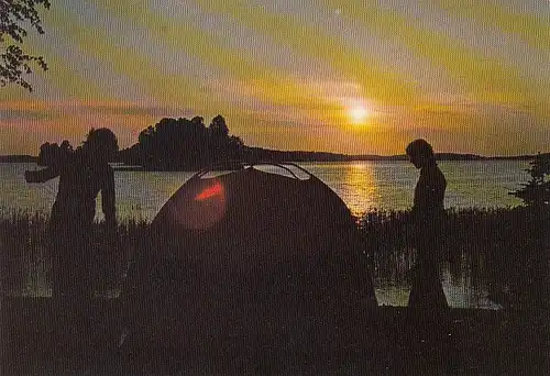 Zelten an einem See in Finnland ngl E2600