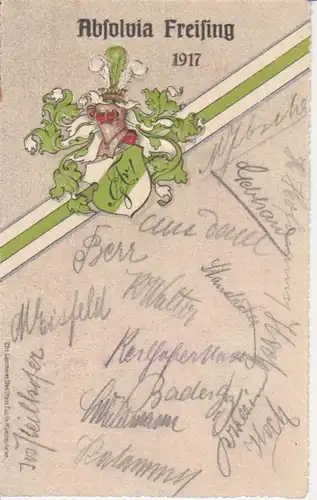 Absolvia Freising 1917 Prägewappen ngl 227.813