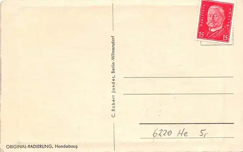 Assmannnshausen Gasthof Krone Original Radierung Handabzug ngl 164.674