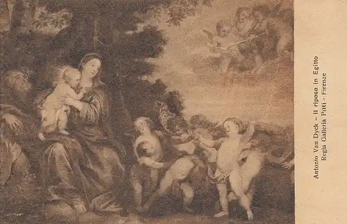 A. VAN DYCK Il riposo in Egitto ngl E1645