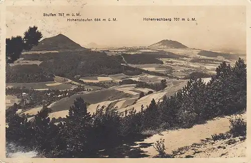 Die drei Kaiserberge Hohenstaufen, Hohenrechberg, Stuifen feldpgl1941 E1799