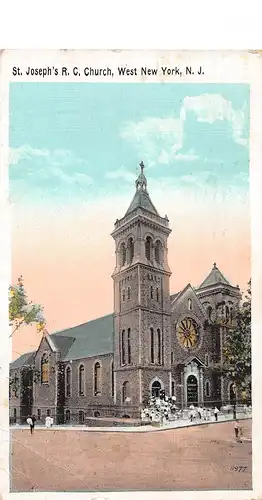 West New York NJ St. Joseph's R.C. Church gl1922 163.984