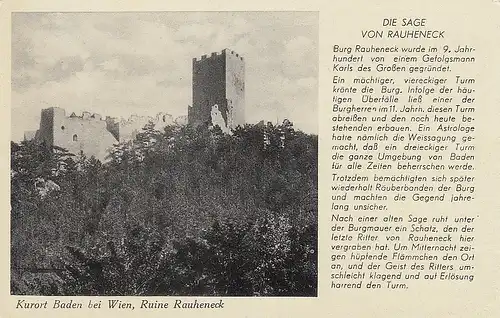 Kurstadt Baden bei Wien, Ruine Rauheneck ngl E1667