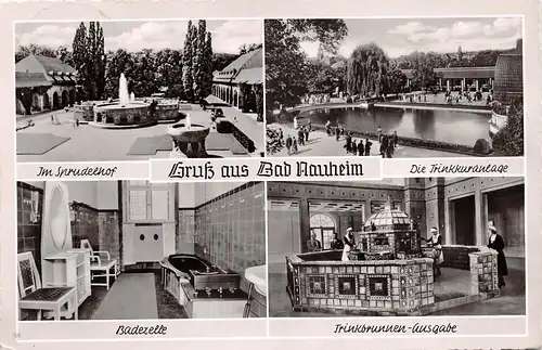 Bad Nauheim Sprudelhof Badezelle Trinkkuranlage 4 Ansichten gl1955 162.105