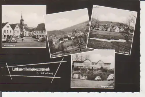 Heiligkreuzsteinach Kirchpartie Bergschlössl Panorama gl1965 226.021