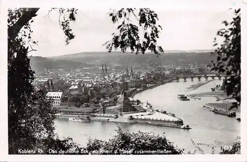 Koblenz am Rhein Deutsches Eck und Moselmündung gl1943 161.621