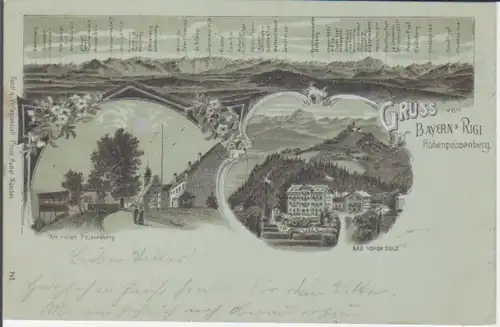 Hohenpeissenberg MondscheinLITHO Partie, Bad Hohen-Sulz gl1900 227.911