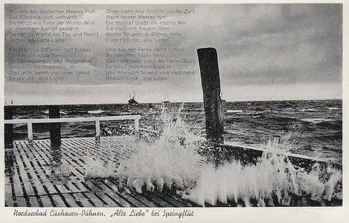 Nordseebad Cuxhaven-Duhnen, "Alte Liebe" bei Springflut ngl E3613