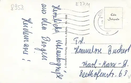 Füssen gegen Süden glum 1950? E2711