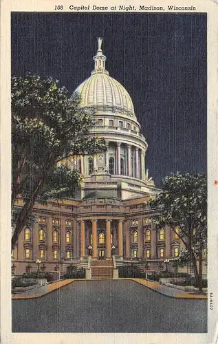 Madison WI Capitol Dome at Night gl1951 164.090