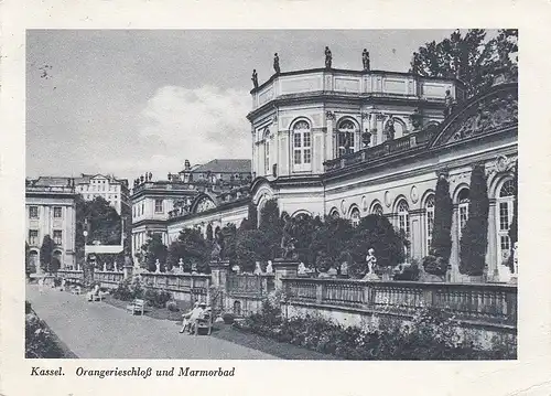 Kassel - Orangerieschloß und Marmorbad gl1912 E1853