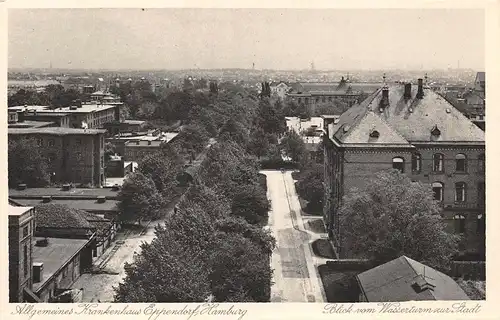 Hamburg-Eppendorf Allg. Krankenhaus Blick vom Wasserturm ngl 161.796