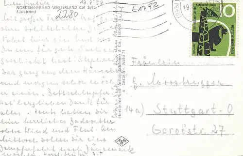 Westerland/Sylt Südstrand gl1958 E1792