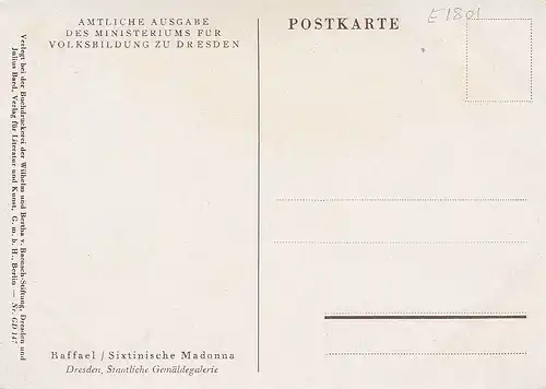 RAFFAEL Sixtinische Madonna ngl E1801