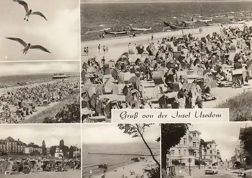 Insel Usedom, Mehrbildkarte glum 1950? E3708