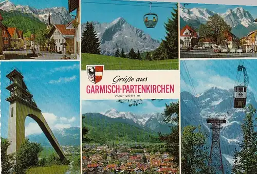 Garmisch-Partenkirchen Mehrbildkarte glum 1955? E1858