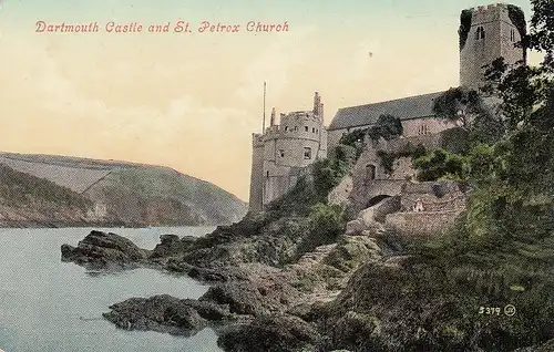 Dartmouth Castle and St.Petrox Church ngl E1877
