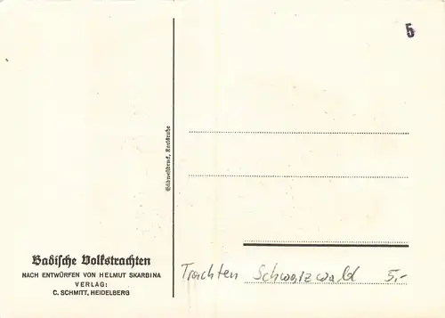 Trachten Schwarzwald: Paar aus dem bad. Frankenland n. Skarbina ngl 161.360