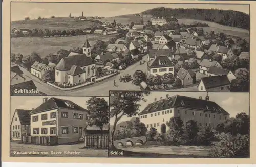 Geblkofen - Restauration Schreier, Schloß und Panorama gl1957 227.998