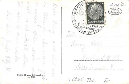 Das Schwarzatal mit Schweizerhaus nahe Schwarzburg gl1938 162.516