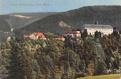 Schwarzburg Blick auf das Schloss ngl 162.536
