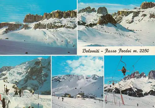 Dolomiti, Passo Podoi, Mehrbildkarte gl1971 E2225