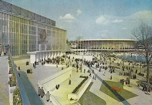 Brüssel, Weltausstellung 1958, Pavillons der UDSSR und der USA gl1958 E2039