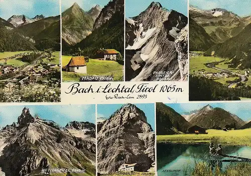 Bach i. Lechtal, Tirol, Mehrbildkarte gl1968 E2341