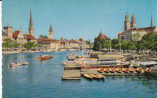 Zürich Partie a.d.Limmat gl1959 E2104