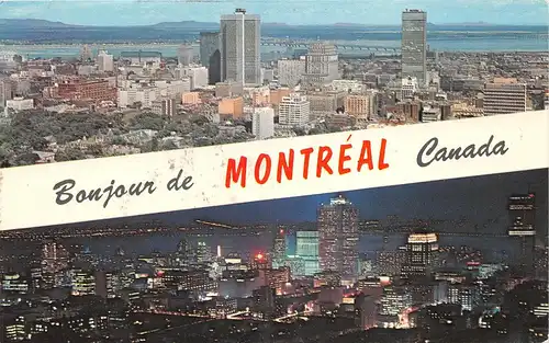 Canada Montréal P.Q. Skyline bei Tag und bei Nacht gl1968 164.195