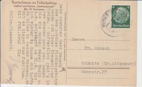 Breitenbrunn mit Luisenburg und Gasthof Barthmannsruh gl1937 228.177