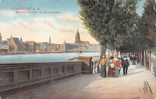 Frankfurt a.M. Blick auf den Dom von Sachsenhausen gl1907 161.971
