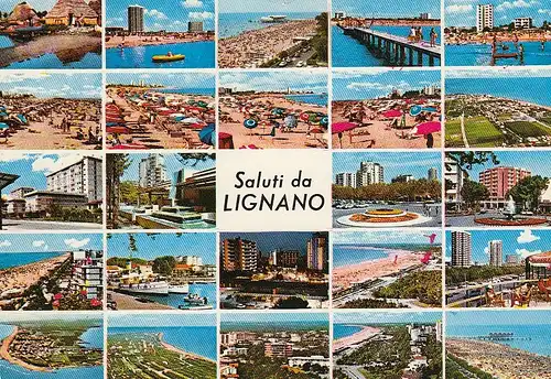 Saluti da Lignano, Mehrbildkarte gl1983 E2367