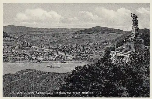 Bingen am Rhein, Blick vom Niederwalddenkmal ngl E4325