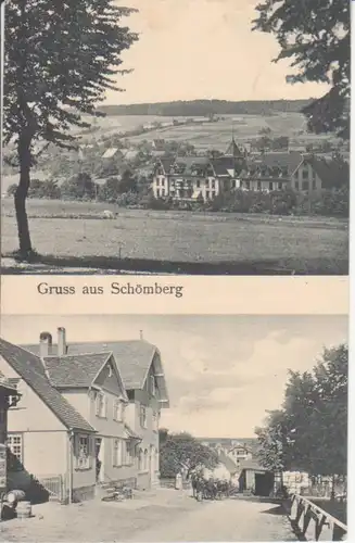 Schömberg im Schwarzwald - Panorama, Straßenpartie gl1917 225.448