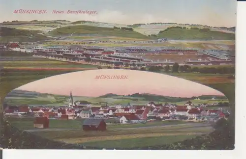 Münsingen - Neues Lager und Stadtpanorama feldpgl1917 225.695