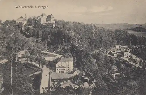 Wolkenstein i.Erzgeb. Panorama ngl E4342