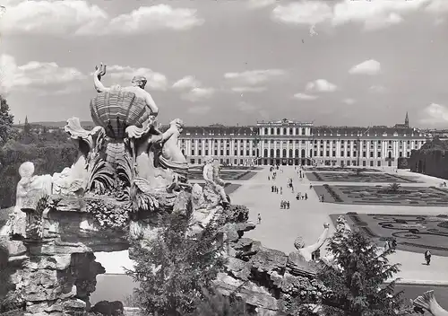 Wien Schönbrunn, Schloss und Blumenparterre ngl E2320